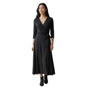 Draper James Black Long Sleeve Dress With Belt